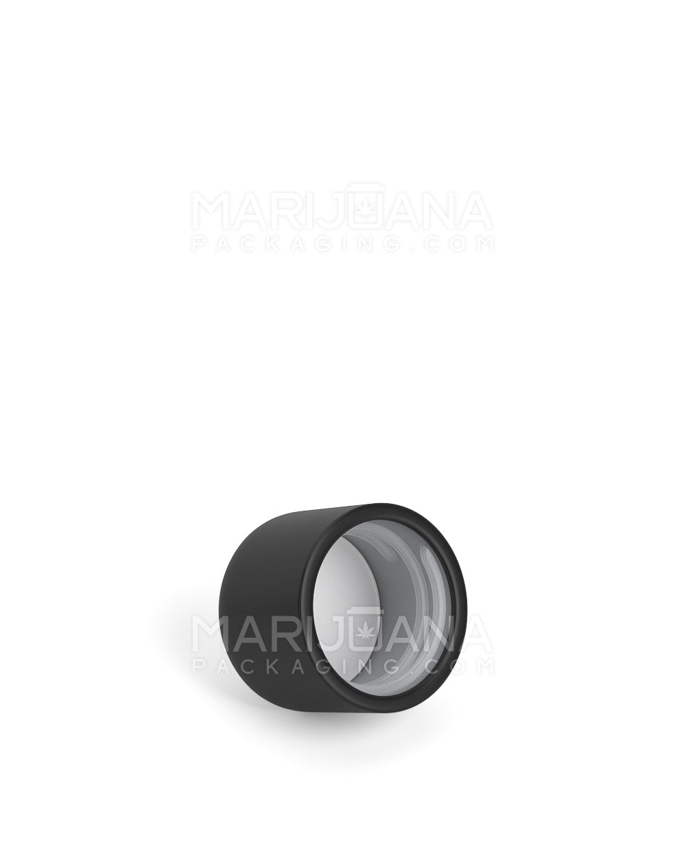 Black matte dome 18mm cap, under side view