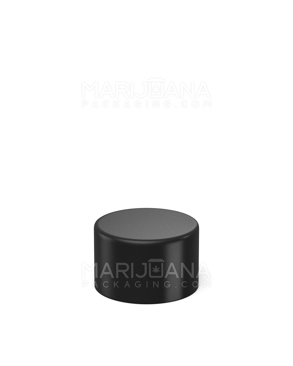 Child Resistant | Smooth Push Down & Turn Plastic Caps for Wide Body Glass Tube | 28mm - Matte Black - 200 Count