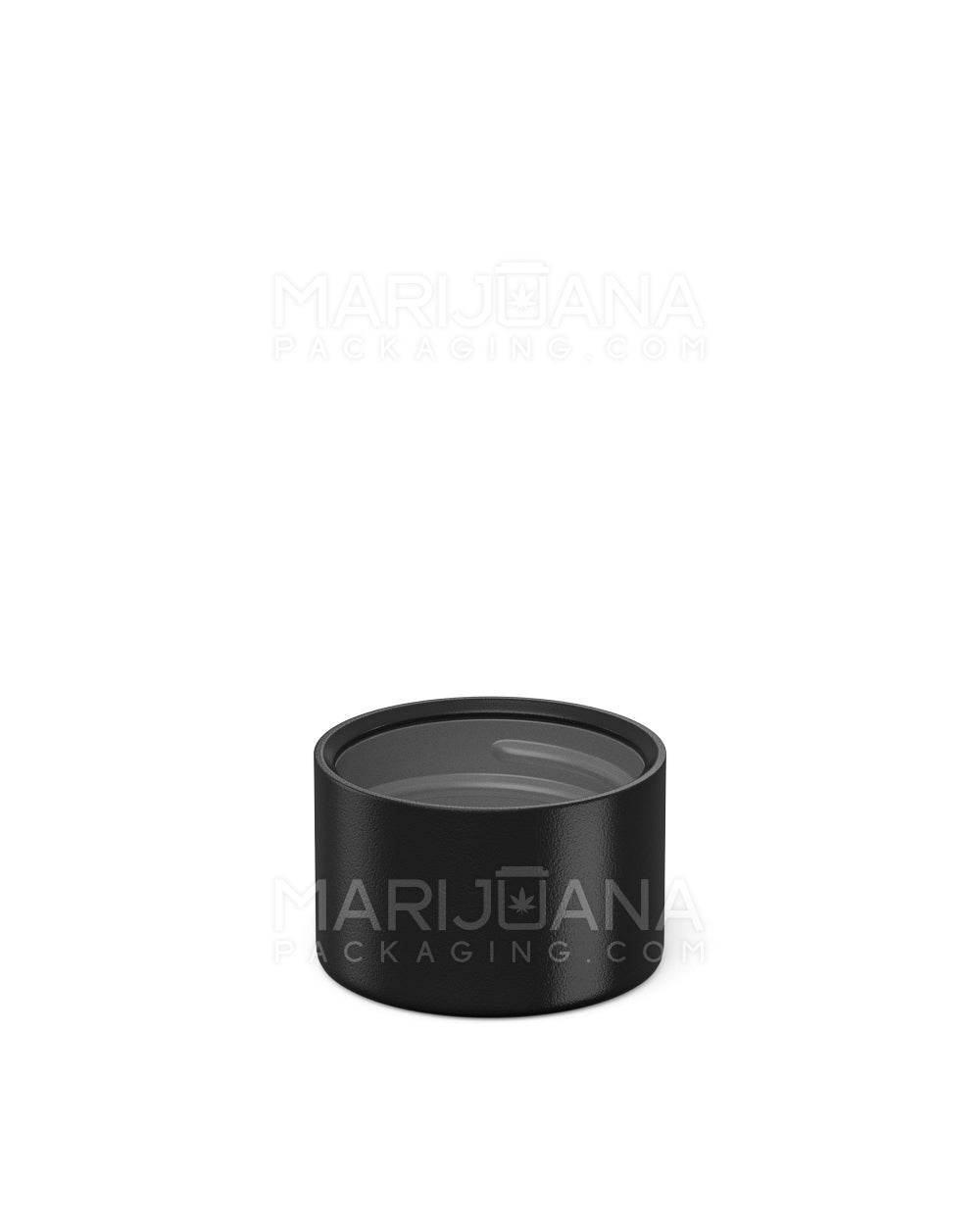 Child Resistant | Smooth Push Down & Turn Plastic Caps for Wide Body Glass Tube | 28mm - Matte Black - 200 Count