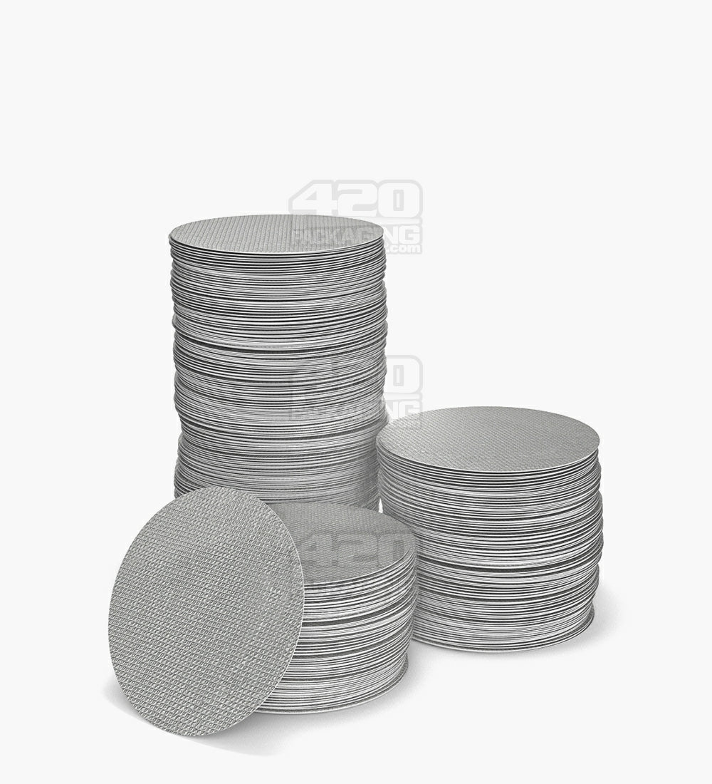 53mm Tamper Evident Induction Heat Seal Aluminum Foil Cap Liners 500/Box - 7