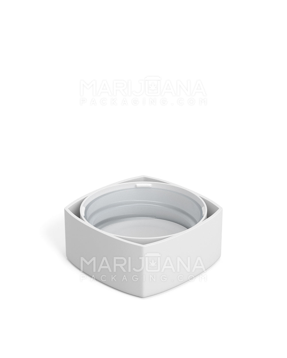 Child Resistant | Push Down & Turn Plastic Pillow PCR Caps w/ Teflon Liner | 32mm - Matte White - 250 Count