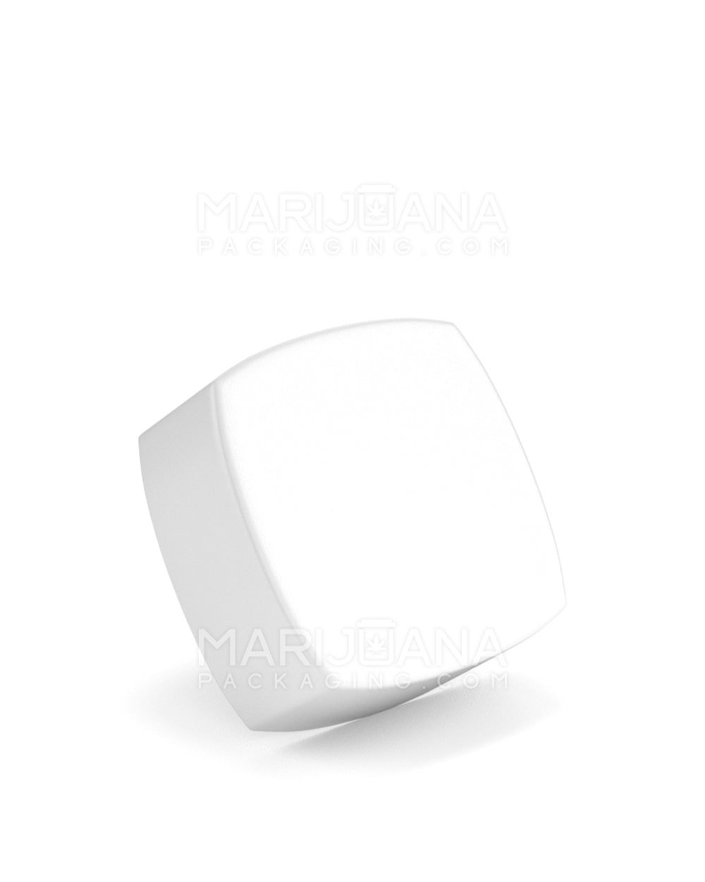 Child Resistant Push Down & Turn Plastic Pillow Caps w/ Teflon Liner | 38mm - Matte White - | Sample