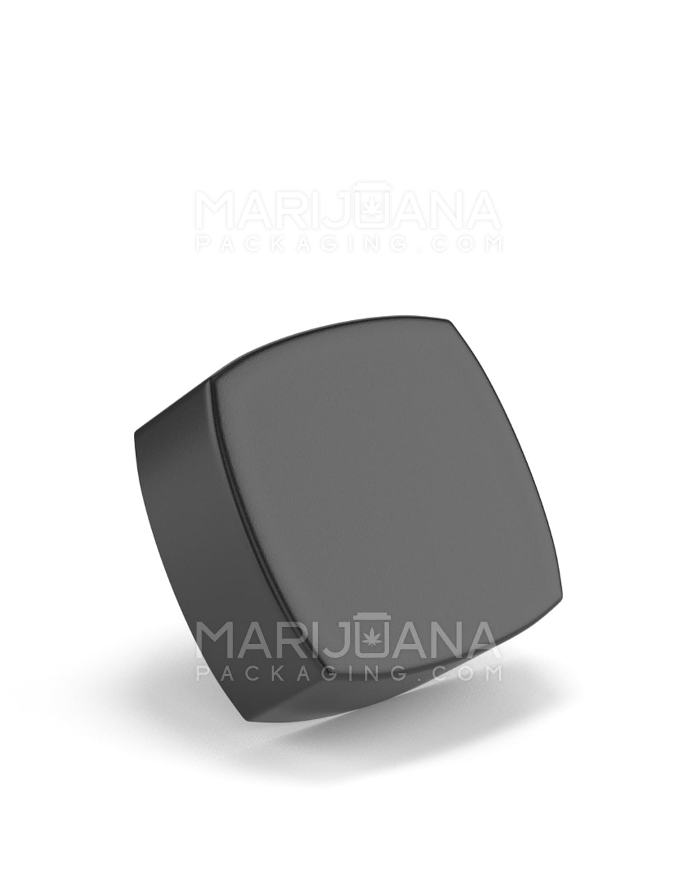 Child Resistant Push Down & Turn Plastic Pillow Caps w/ Teflon Liner | 38mm - Matte Black - | Sample