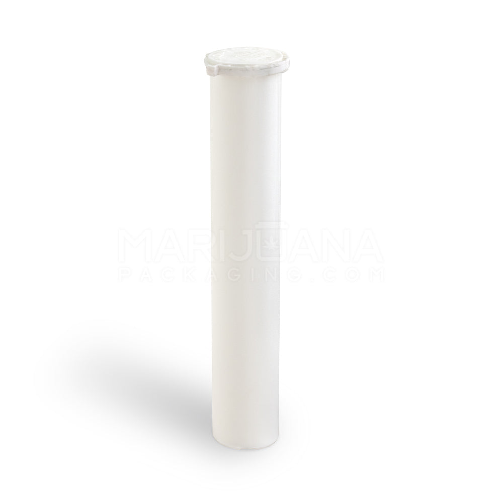 Child Resistant & Tamper Evident | Pop Top Plastic Pre-Roll Tubes | 116mm - White - 1000 Count