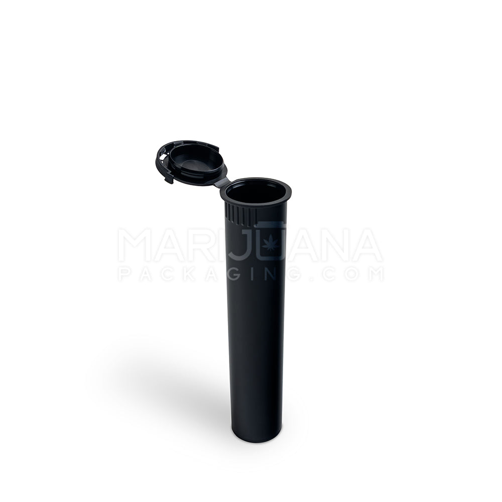 Child Resistant & Tamper Evident | Pop Top Plastic Pre-Roll Tubes | 90mm - Black - Sample