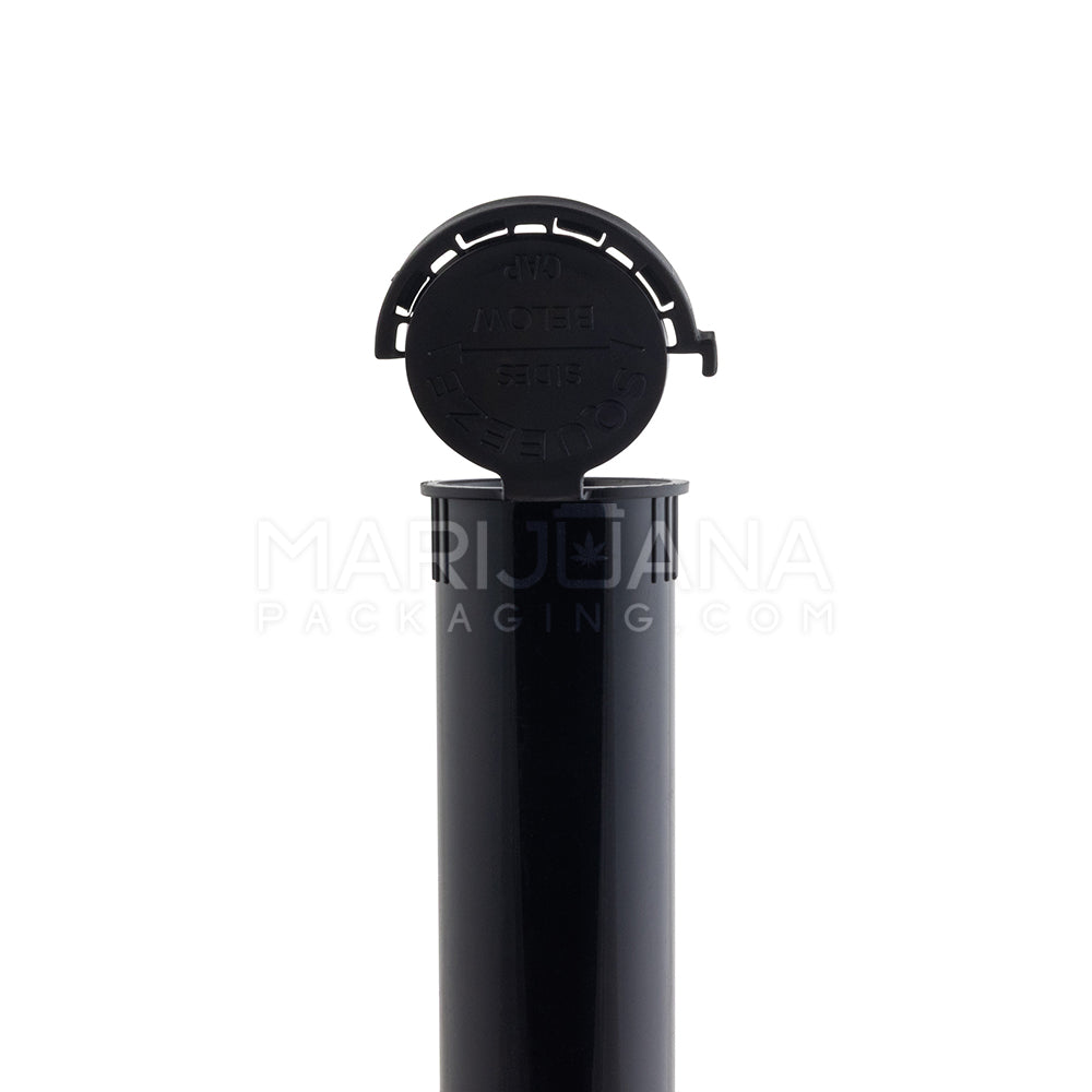 Child Resistant & Tamper Evident | Pop Top Plastic Pre-Roll Tubes | 98mm - Black - 1000 Count