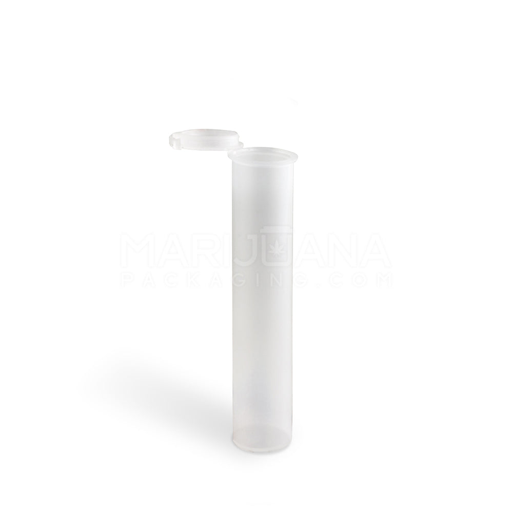 Child Resistant & Tamper Evident | Pop Top Plastic Pre-Roll Tubes | 98mm - Clear - Sample