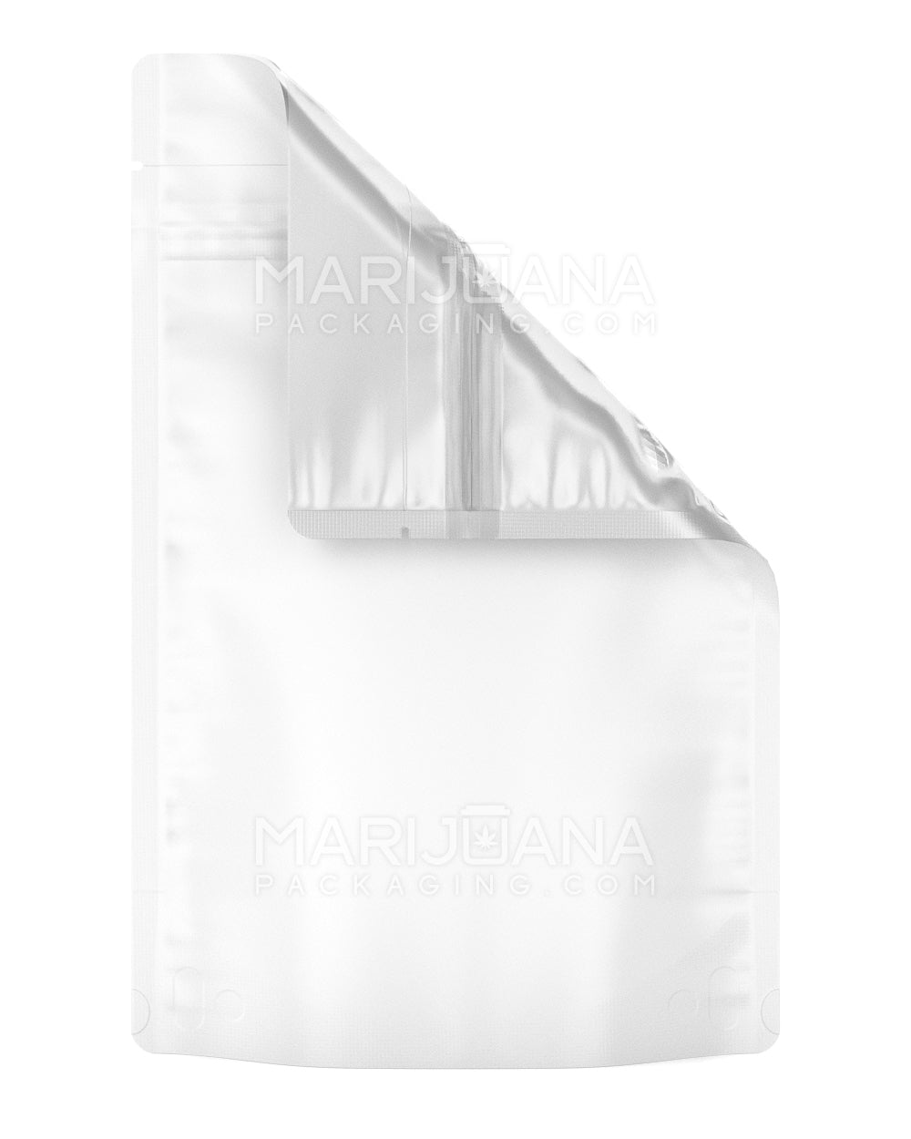 Tamper Evident Matte White Vista Mylar Bags | 6in x 9.3in - 28g | Sample