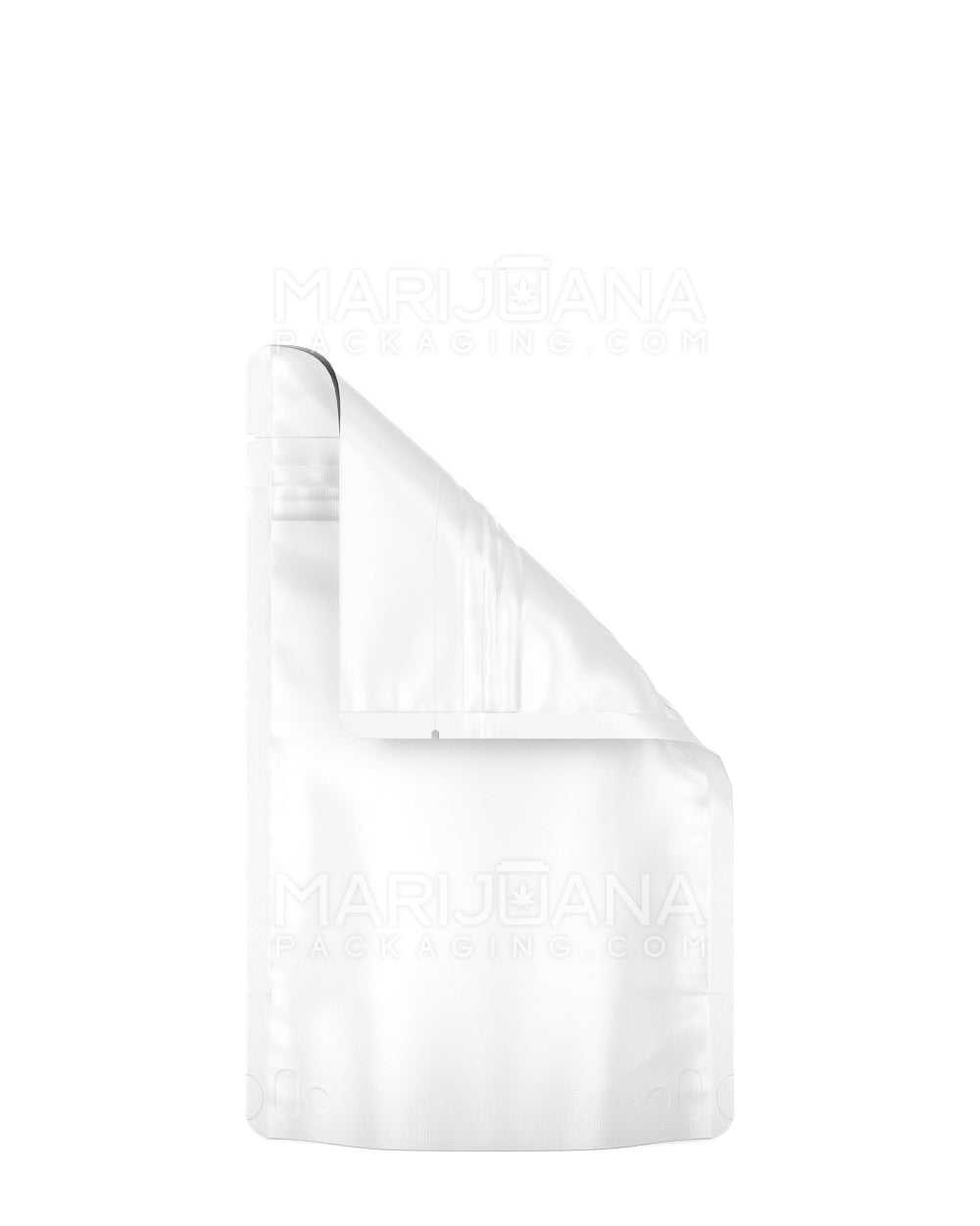 Tamper Evident Matte White PCR Mylar Bag (Tear Notch) | 4in x 6.5in - 7g | Sample