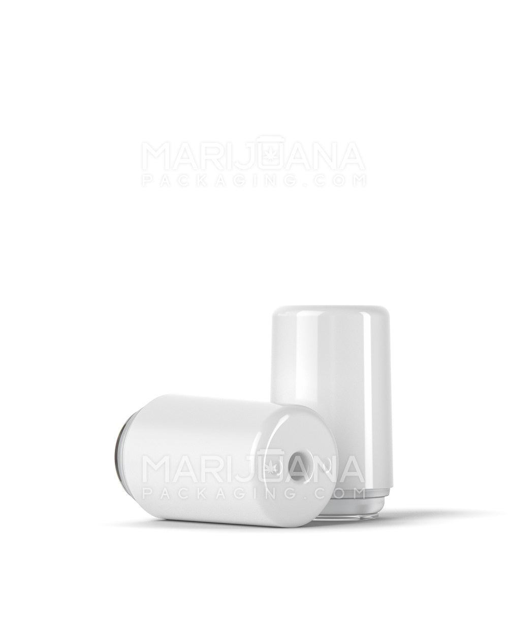 White Plastic Round Vape Mouthpiece for Hand Press Plastic Cartridges