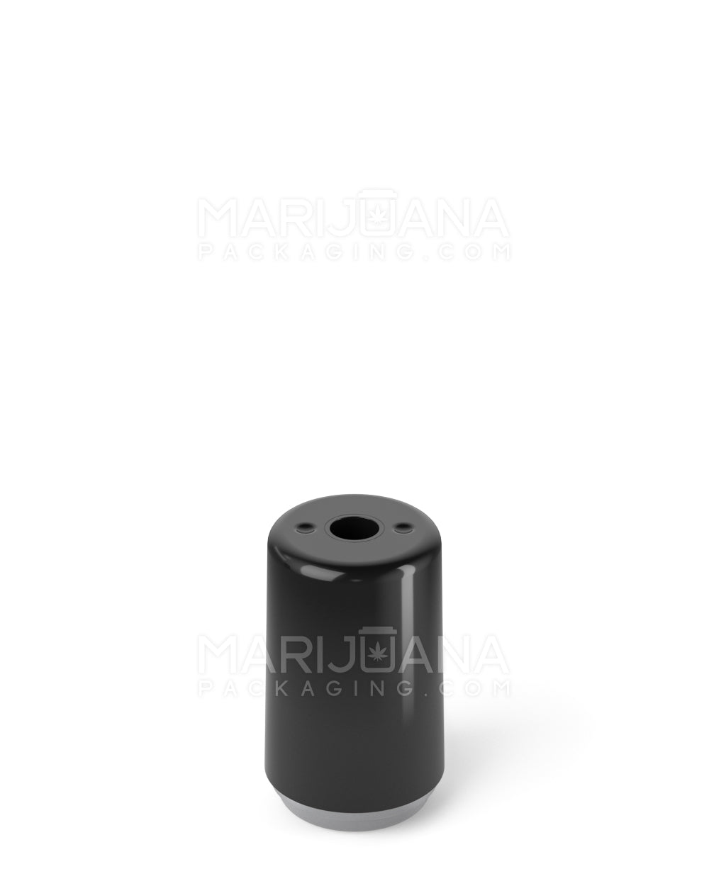 RAE | Round Vape Mouthpiece for Screw On Plastic Cartridges | Black Plastic - Screw On - 100 Count