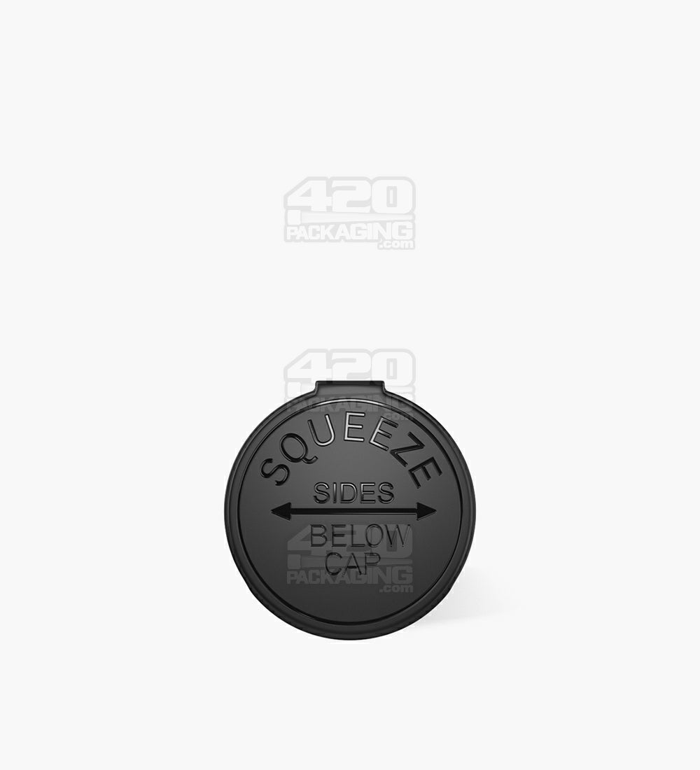 Child Resistant & Sustainable | 100% Biodegradable Opaque Black Pop Top Bottles | 60dr - 14g - 75 Count