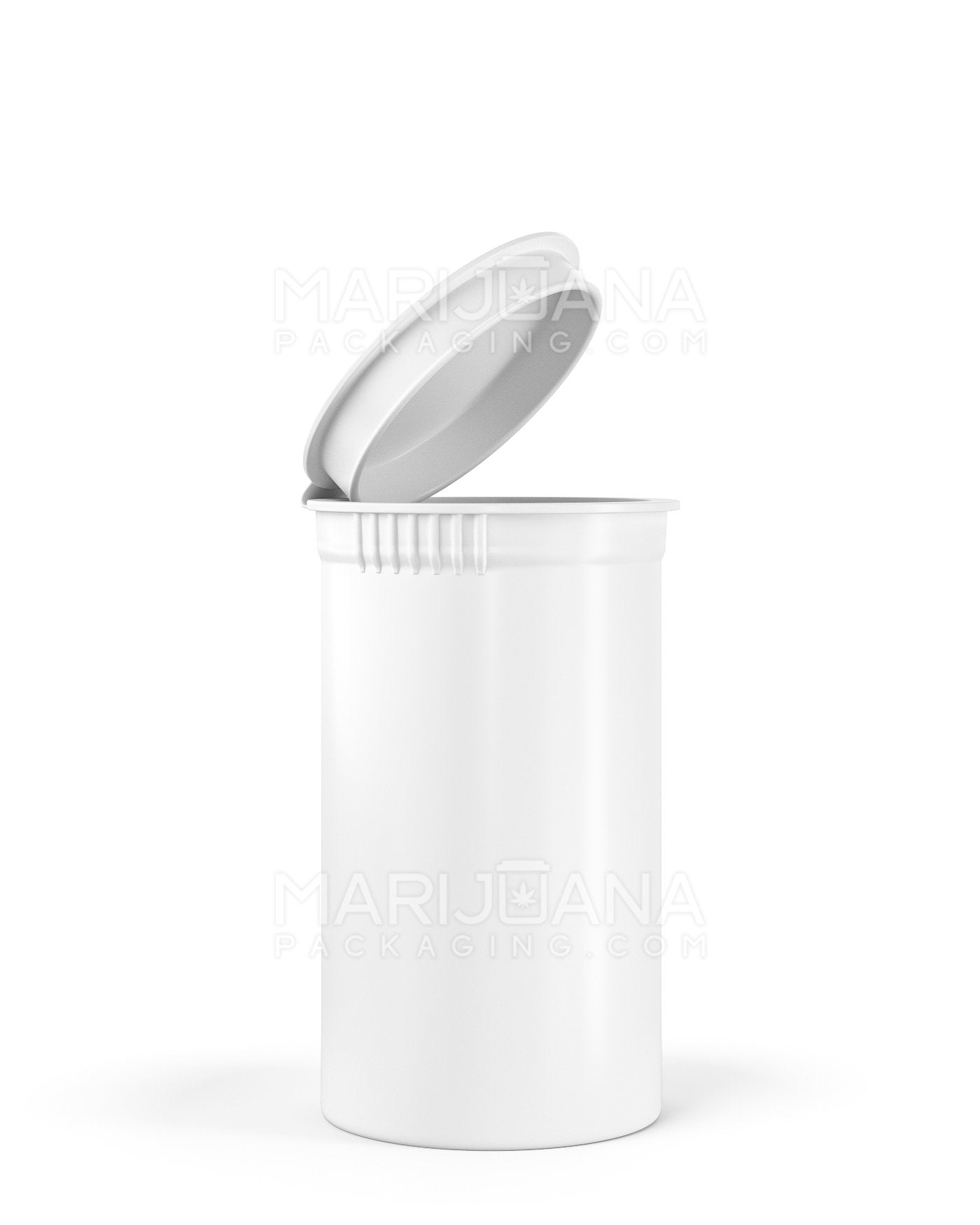 Child Resistant & Sustainable 100% Biodegradable Opaque White Pop Top Bottles | 19dr - 3.5g | Sample