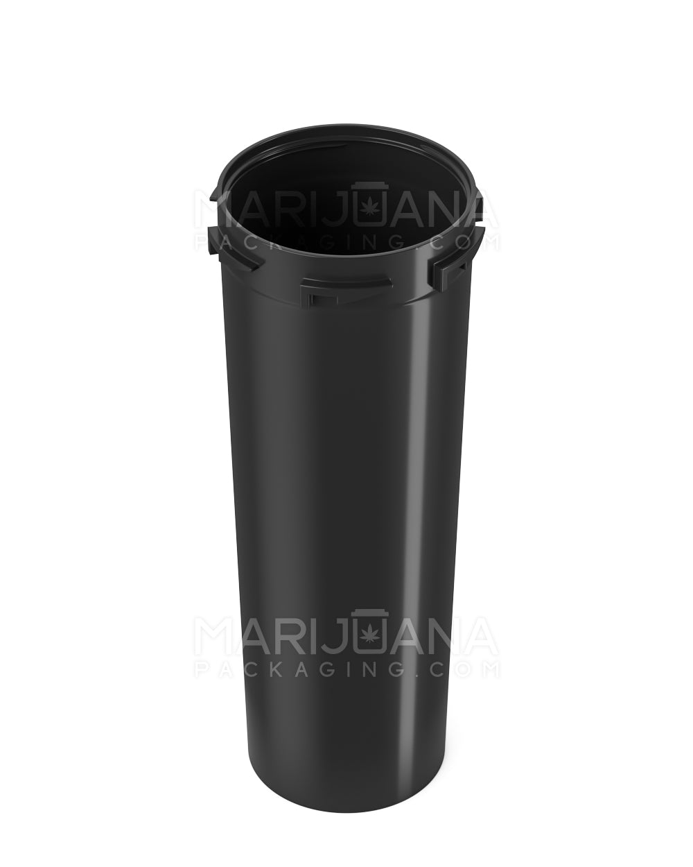 Black plastic tube showing opening no cap