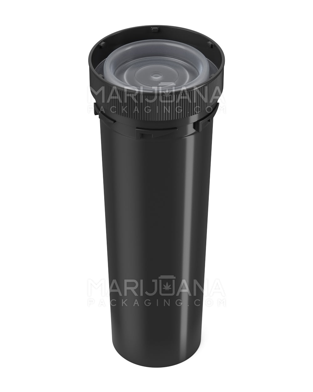 Black plastic tube showing the cap top reversed side view