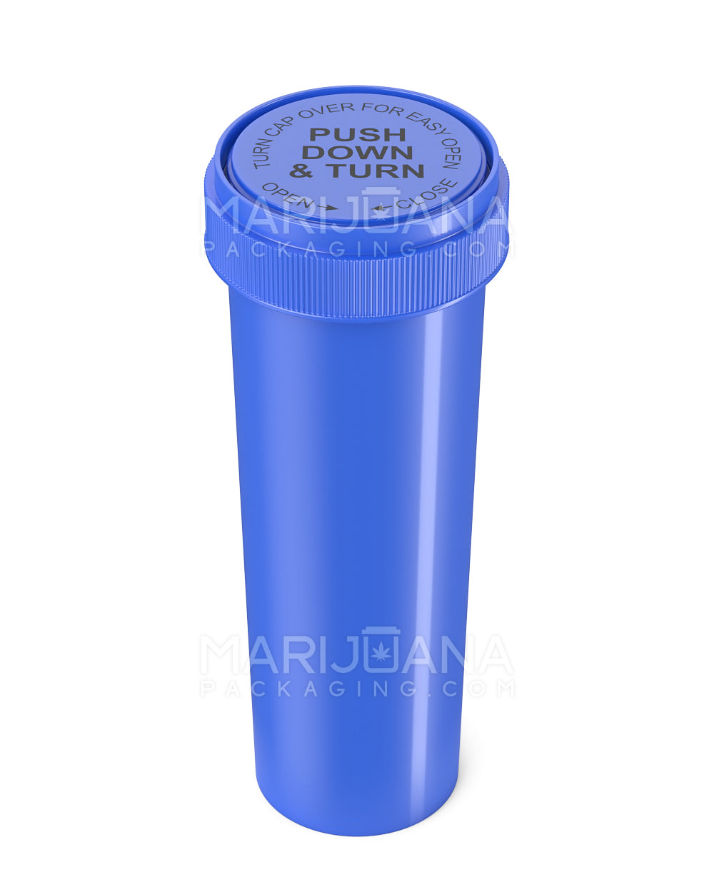 Child Resistant | Opaque Blue Reversible Cap Vials | 60dr - 14g - 100 Count