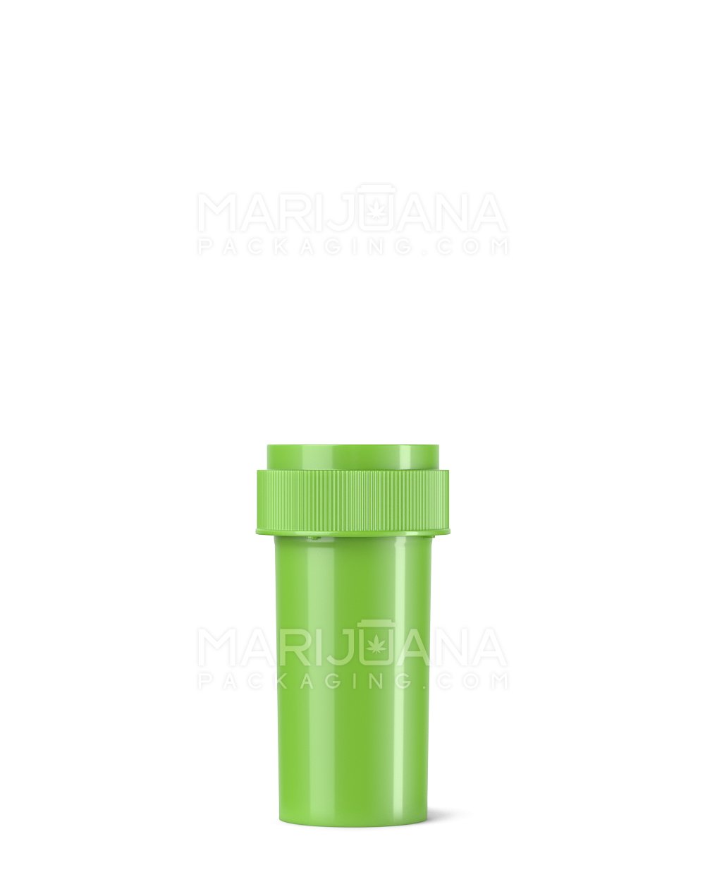 Child Resistant Opaque Green Reversible Cap Vials | 13dr - 2g | Sample