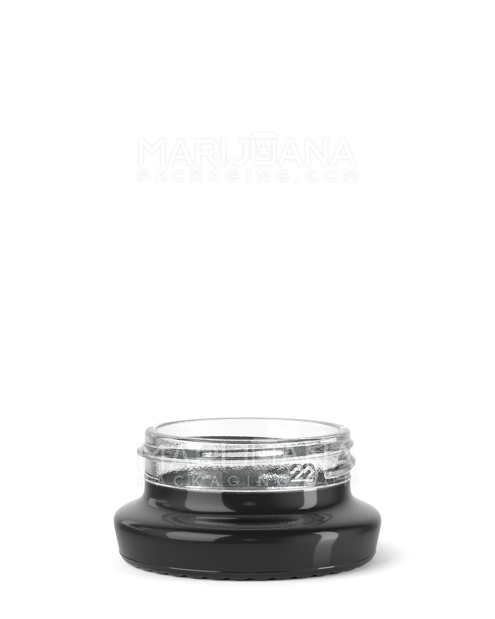 Black Glass Concentrate Containers w/ Silver Interior | 38mm - 9mL | Sample