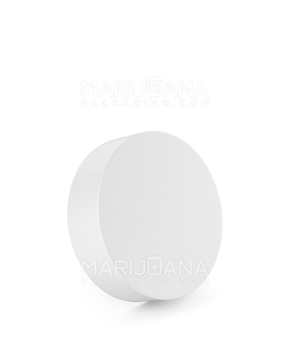 Child Resistant Flat Push Down & Turn Plastic Caps | 53mm - Matte White | Sample