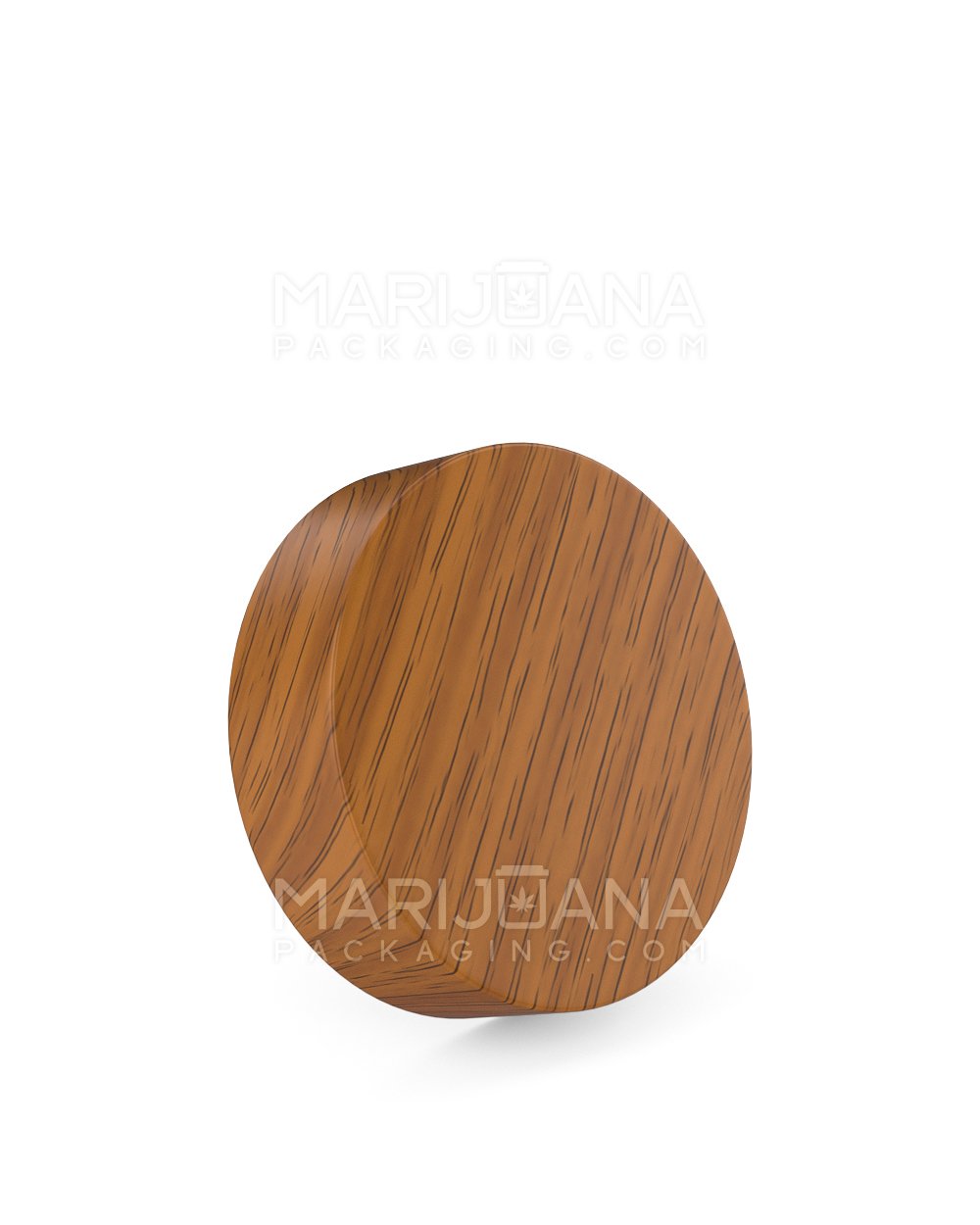 Child Resistant Flat Screw Top Plastic Caps | 53mm - Walnut Wood | Sample
