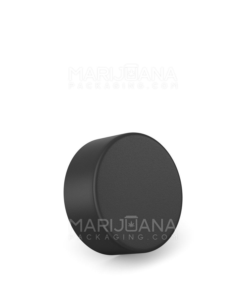 Child Resistant Smooth Push Down & Turn Plastic Caps w/ Foil Liner | 38mm - Matte Black | Sample