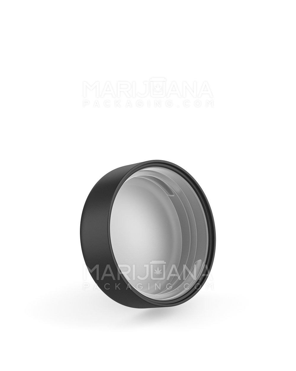 Child Resistant | Smooth Push Down & Turn Plastic Caps w/ Foam Liner | 38mm - Matte Black - 288 Count