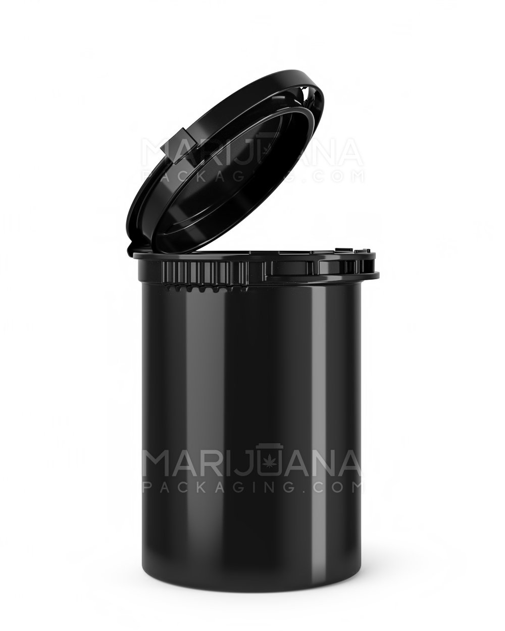 Child Resistant & Tamper Evident Opaque Black Pop Top Bottles | 30dr - 7g | Sample