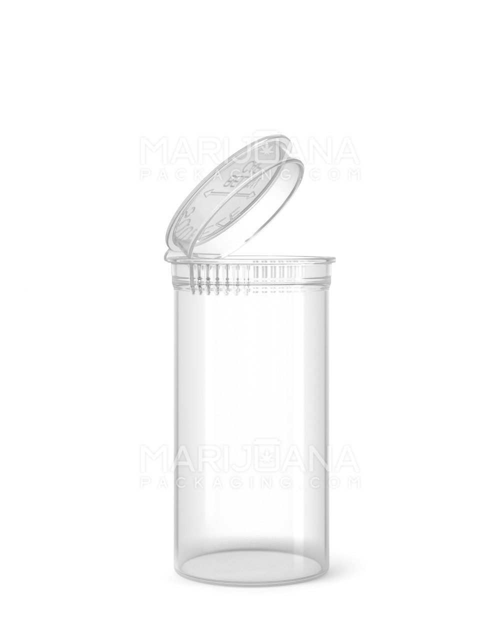 Child Resistant Clear Pop Top Bottles | 13dr - 2g | Sample