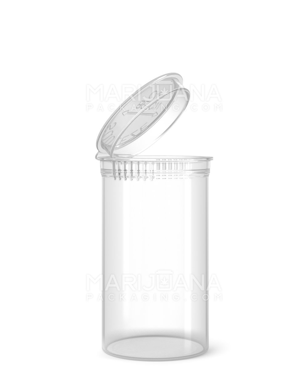 Child Resistant Clear Pop Top Bottles | 19dr - 3.5g | Sample