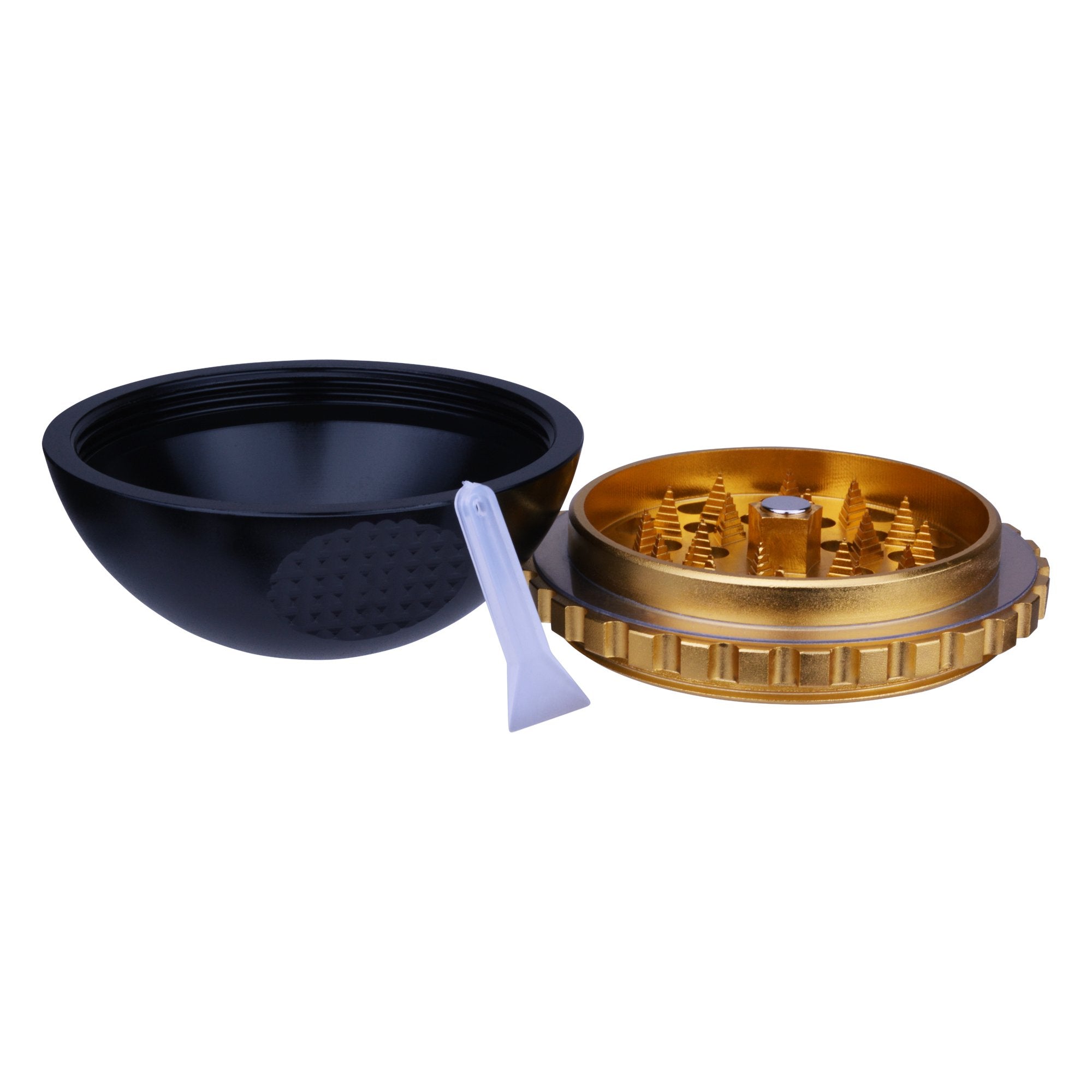 CHROMIUM CRUSHER | Magnetic Zinc Alloy Sphere Grinder | 4 Piece - 62mm - Black