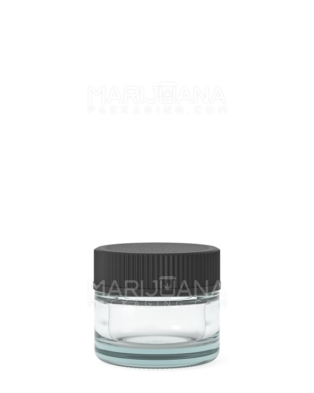 Glass Concentrate Containers with Black Cap | 28mm - 5mL - 250 Count