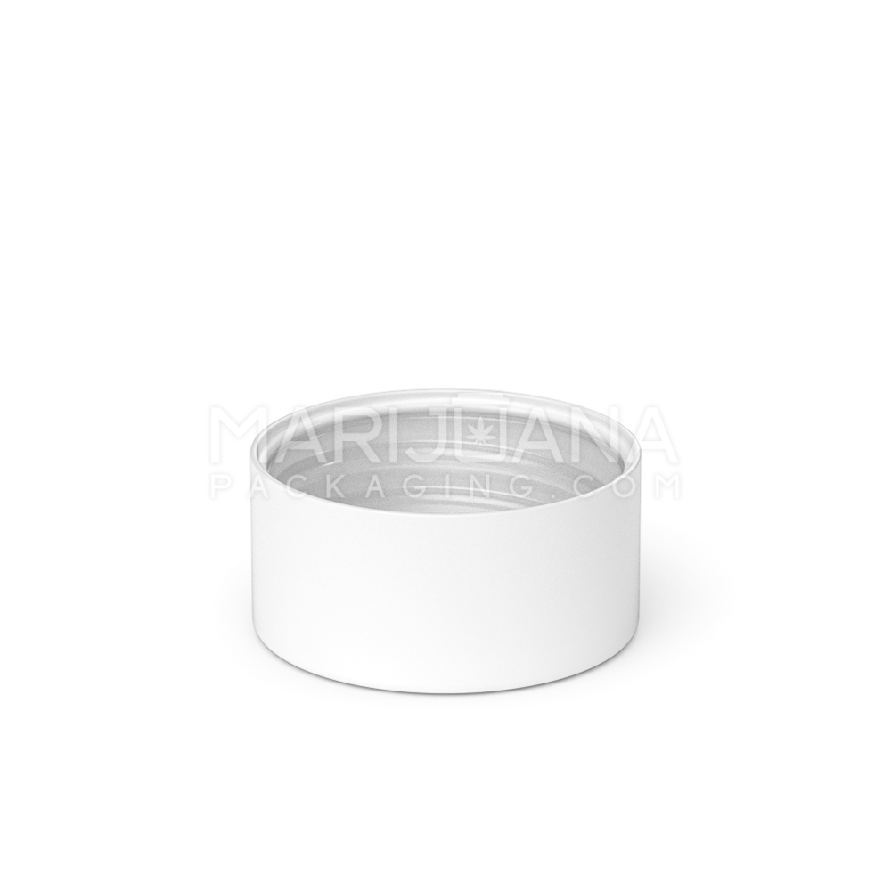 EBCRC528WM Smooth White Foil Lined Cap for Concentrate Jar