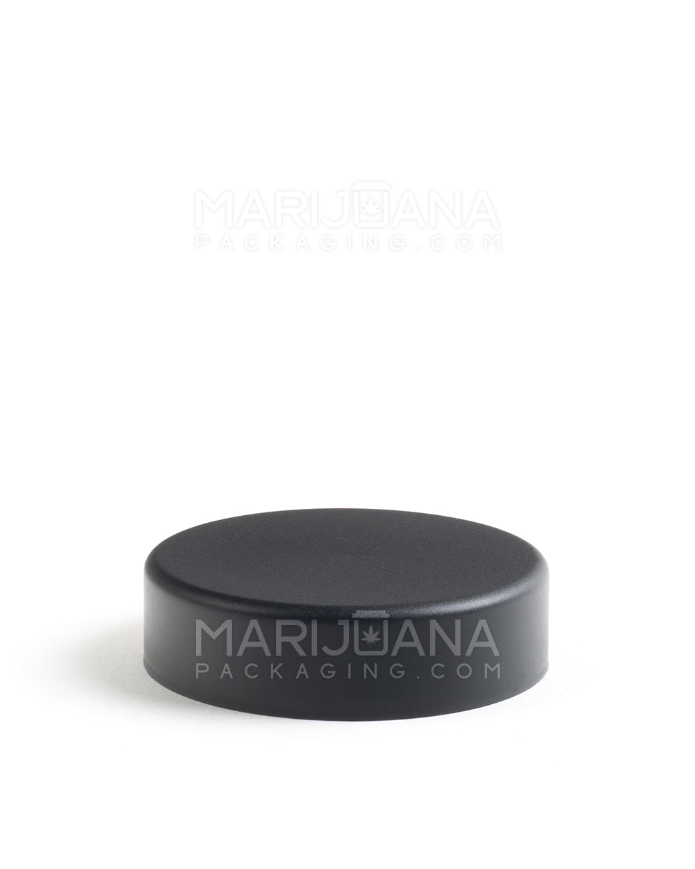 Child Resistant | Smooth Push Down & Turn Plastic Caps w/ Pressure Seal Liner | 50mm - Matte Black - 100 Count