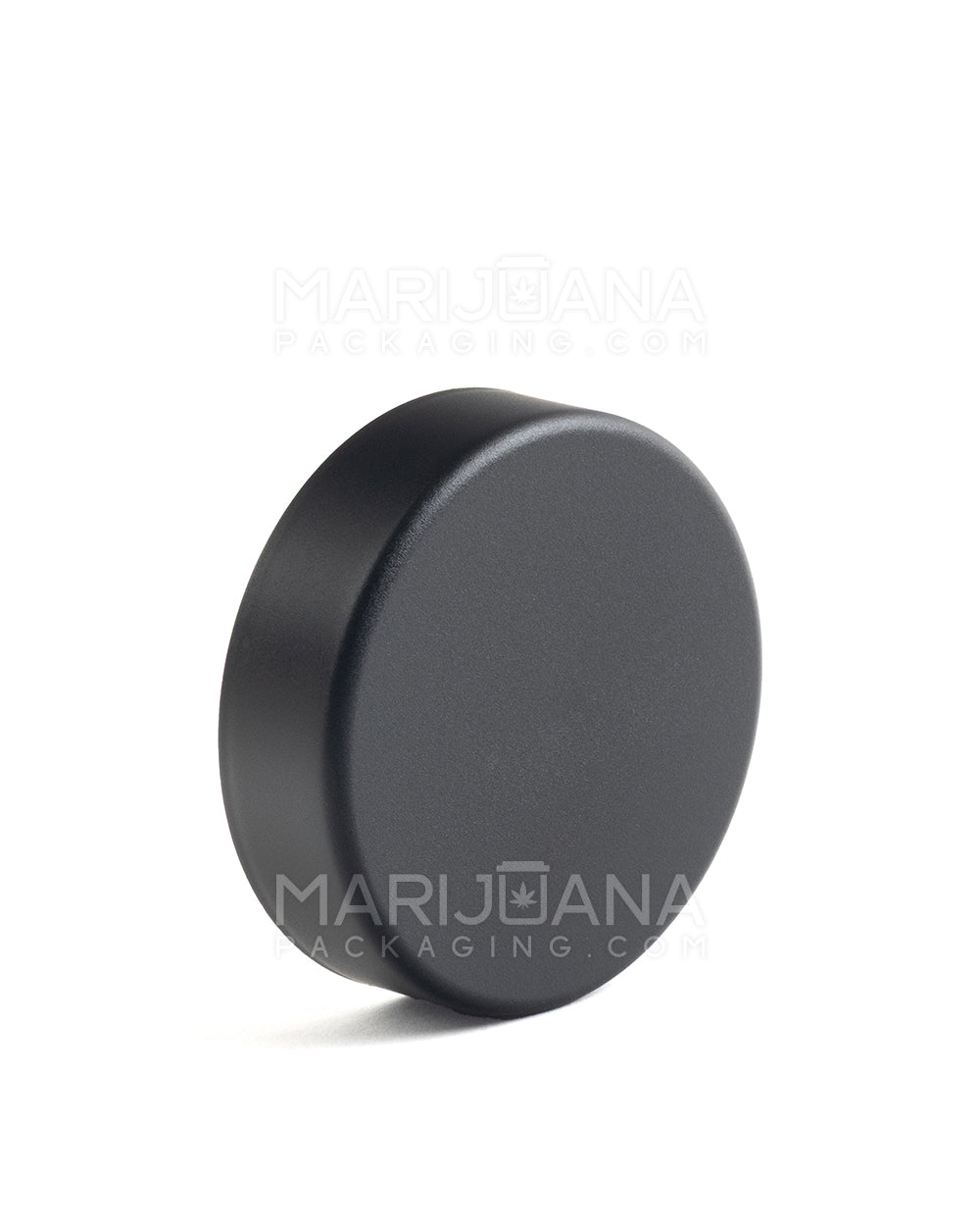 Child Resistant | Smooth Push Down & Turn Plastic Caps w/ Pressure Seal Liner | 50mm - Matte Black - 100 Count