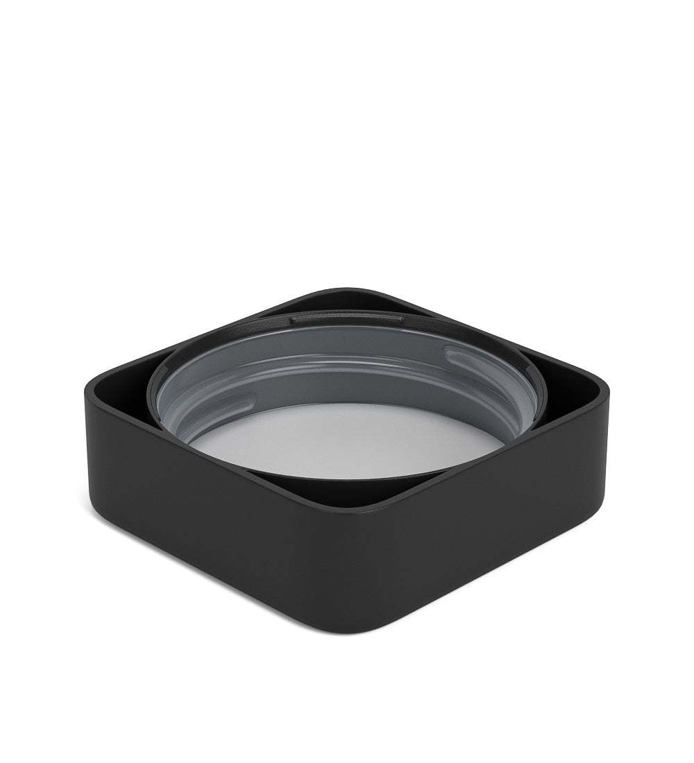 Child Resistant | Square Push Down & Turn Plastic Universal Caps w/ Foam Liner | 50mm - Matte Black - 80 Count