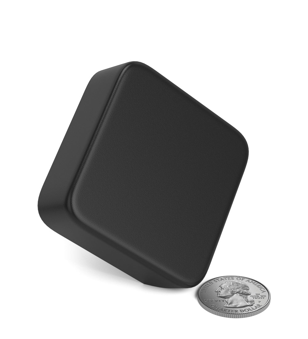 Child Resistant | Square Push Down & Turn Plastic Universal Caps w/ Foam Liner | 50mm - Matte Black - 80 Count