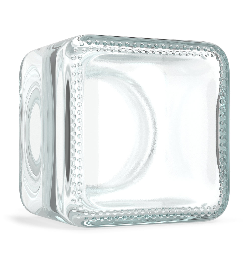 Cube Clear Glass V2 Jars | 50mm - 3oz - 80 Count