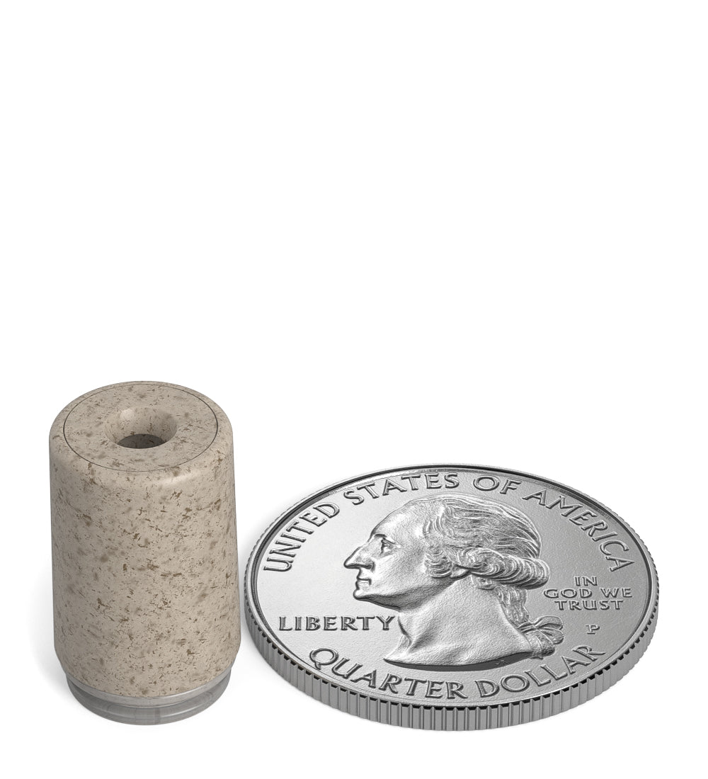 ACTIVE | Barrel Opaque Vapor Mouthpiece for EZ Click™ Cartridges | Natural Hemp Plastic - EZ Click - 100 Count