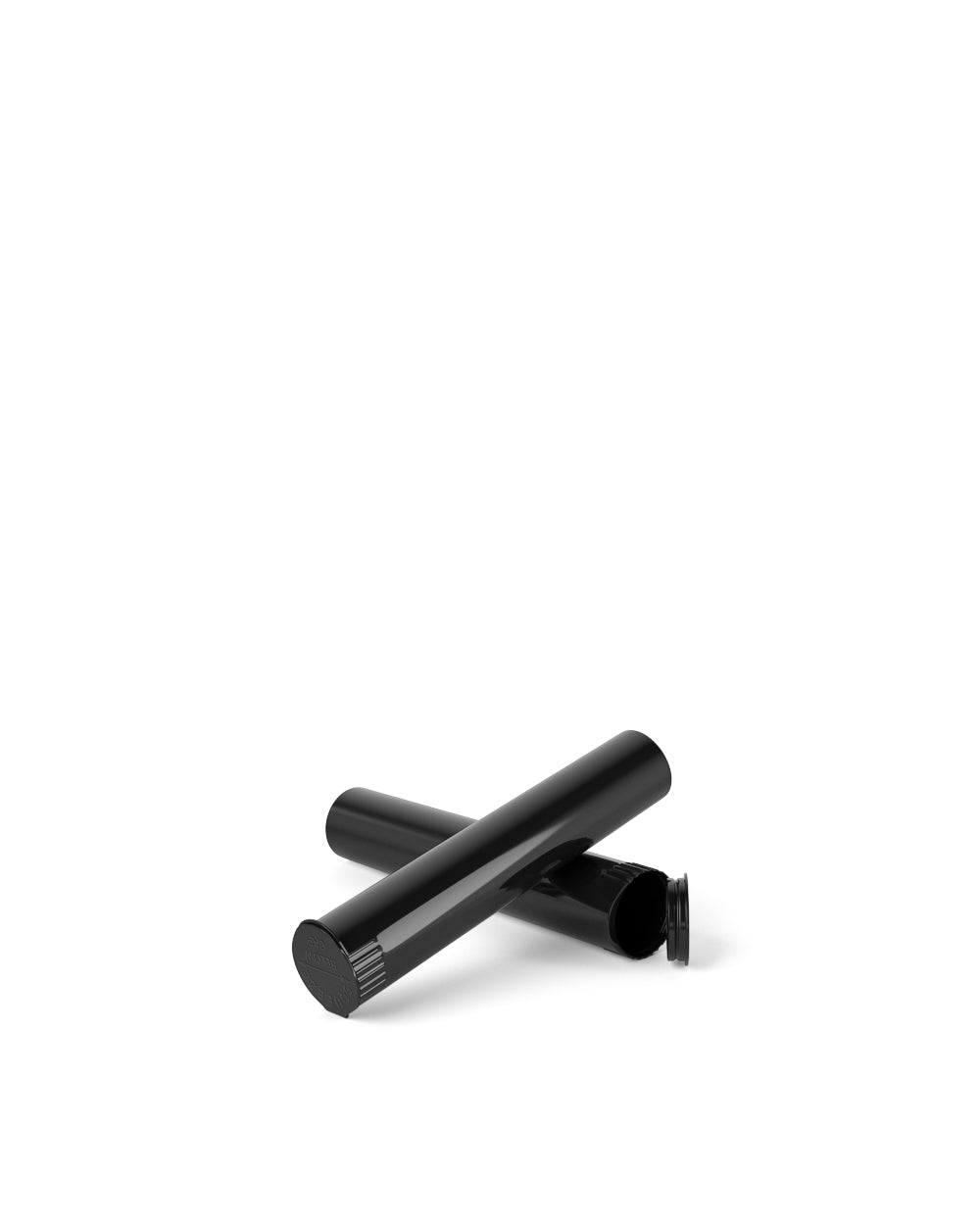 Child Resistant | Pop Top Plastic Opaque Pre-Roll Tubes | 70mm - Black - 1000 Count