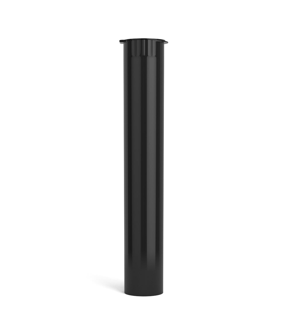 Child Resistant | King Size Pop Top Opaque Plastic USA Pre-Roll Tubes (Open) | 116mm - Black - 1000 Count