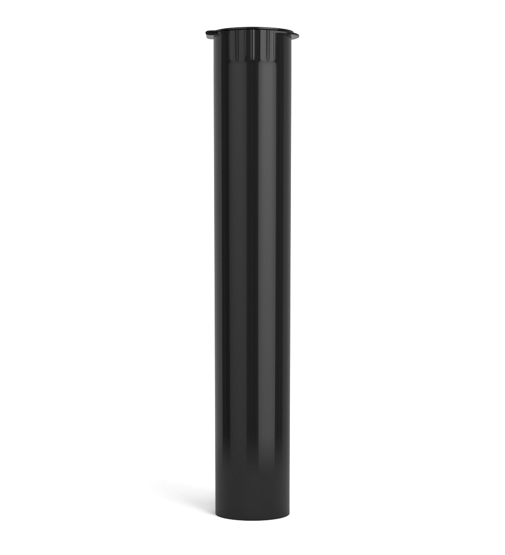 Child Resistant | King Size Pop Top Opaque Plastic USA Pre-Roll Tubes (Open) | 116mm - Black - 1000 Count