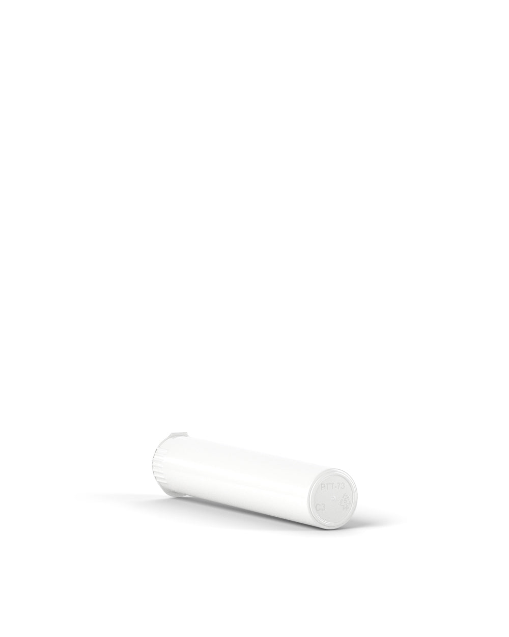 Child Resistant | Pop Top Opaque Plastic Pre-Roll Tubes | 70mm - White - 1000 Count
