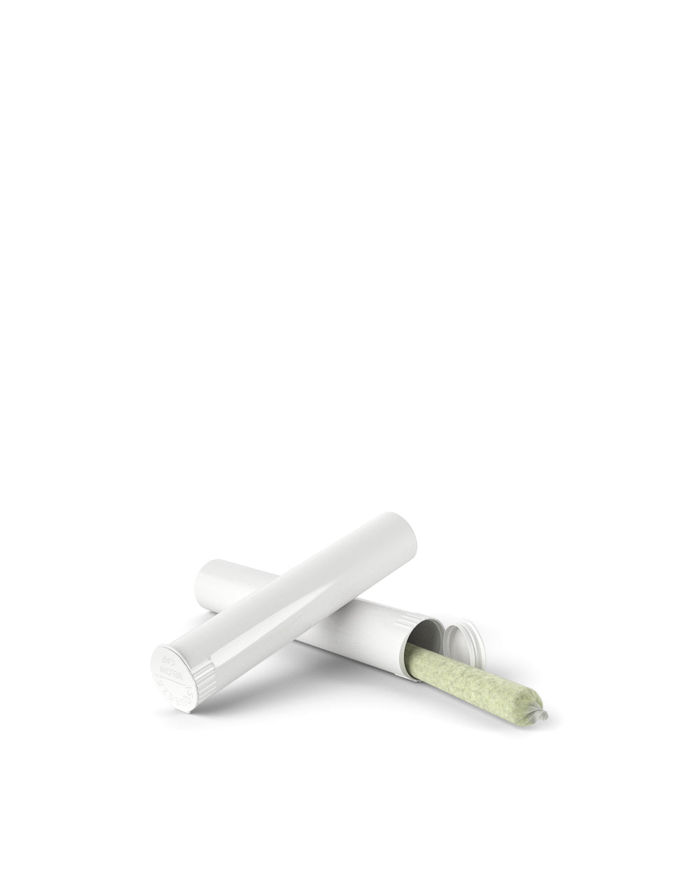 Child Resistant | Pop Top Opaque Plastic Pre-Roll Tubes | 70mm - White - 1000 Count