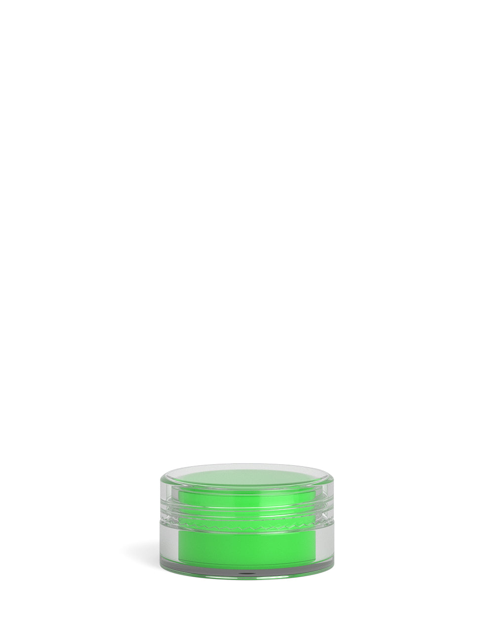 Clear Concentrate Containers w/ Screw Top Cap & Green Silicone Insert | 5mL - Plastic - 100 Count