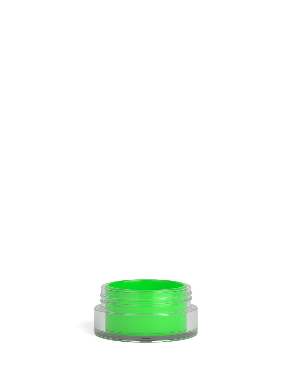 Clear Concentrate Containers w/ Screw Top Cap & Green Silicone Insert | 5mL - Plastic - 100 Count
