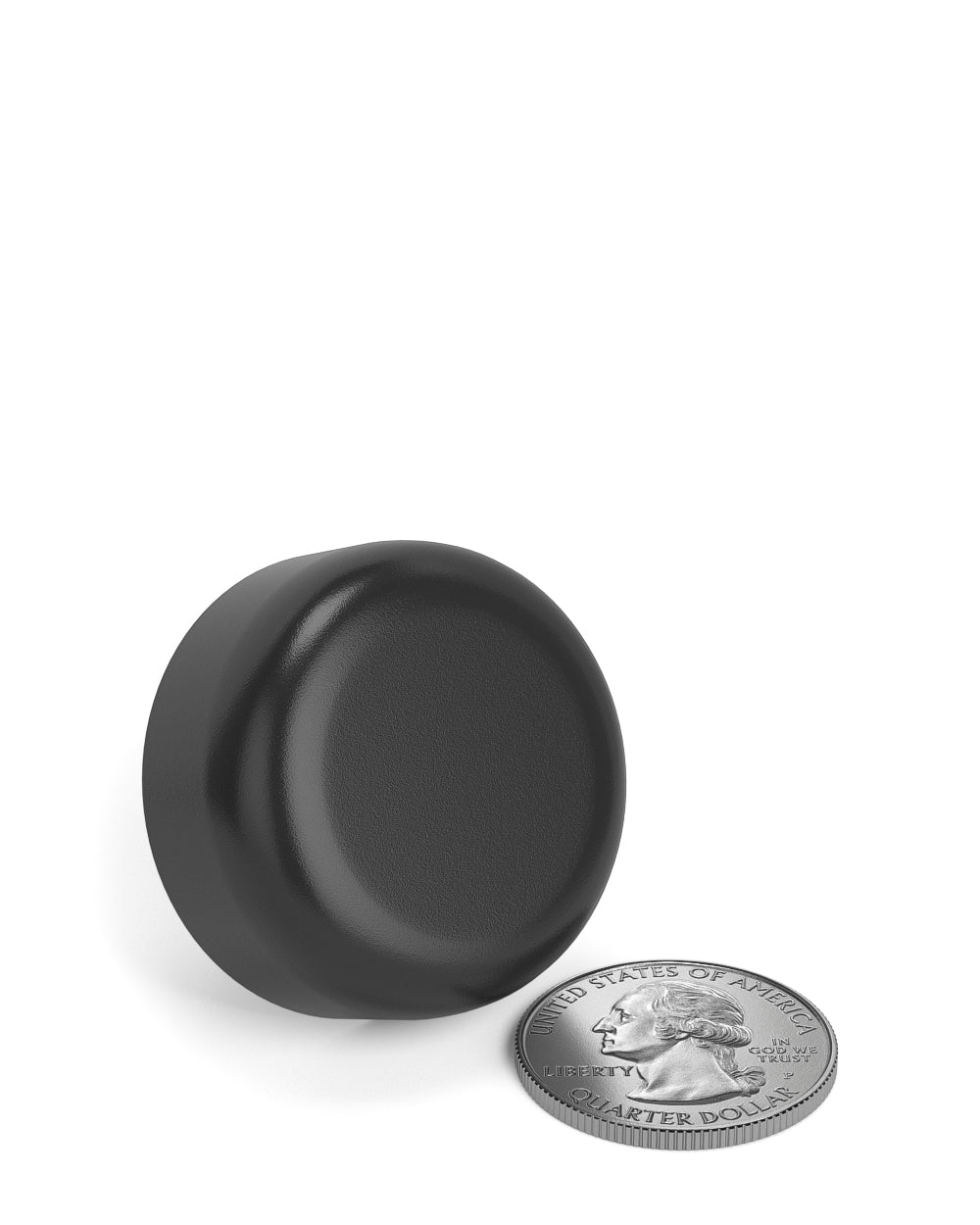 Child Resistant | Smooth Push Down & Turn Plastic Caps w/ Foam Liner | 29mm - Semi Gloss Black - 504 Count