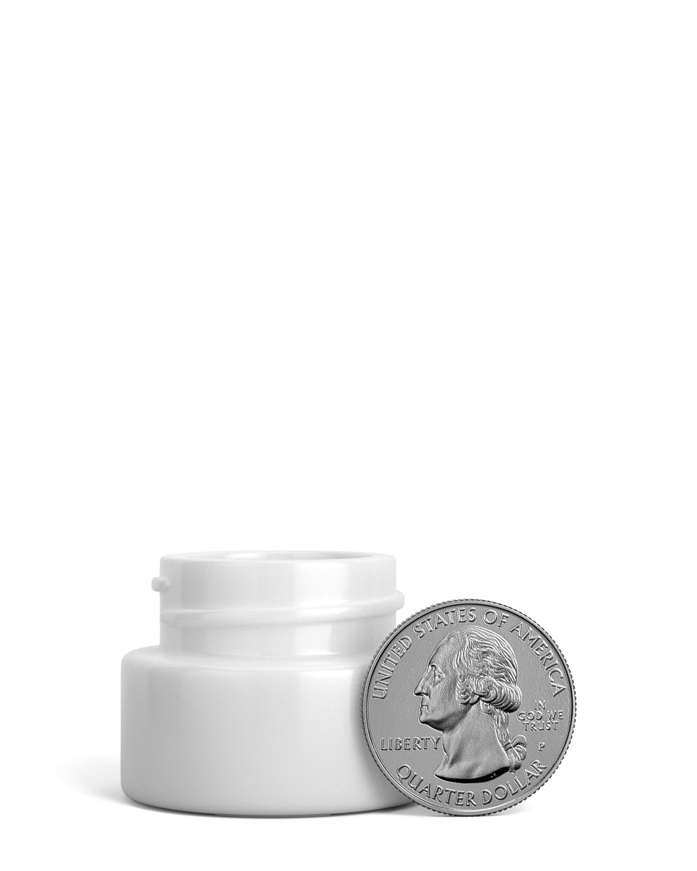 Child Resistant | Glossy White Glass Concentrate Containers w/ Cap | 29mm - 5mL - 504 Count