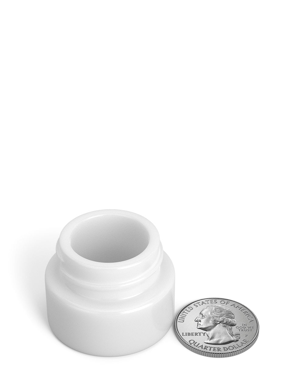 Child Resistant | Glossy White Glass Concentrate Containers w/ Cap | 29mm - 5mL - 504 Count