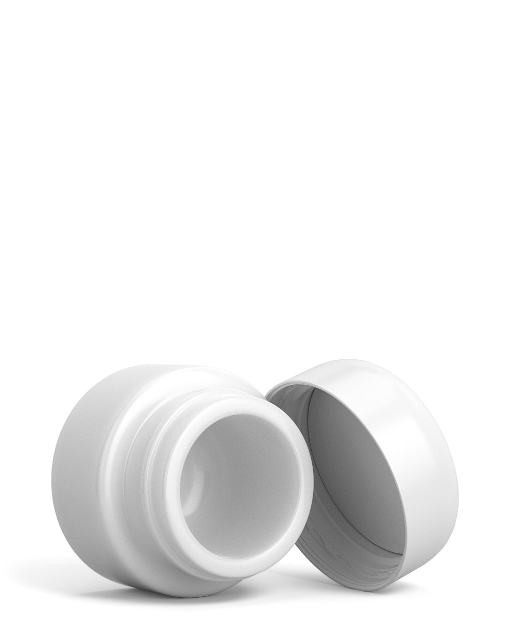 Child Resistant | Glossy White Glass Concentrate Containers w/ Cap | 29mm - 5mL - 504 Count