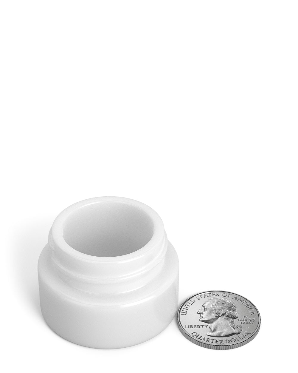 Child Resistant | Glossy White Glass Concentrate Containers w/ Cap | 32mm - 9mL - 320 Count